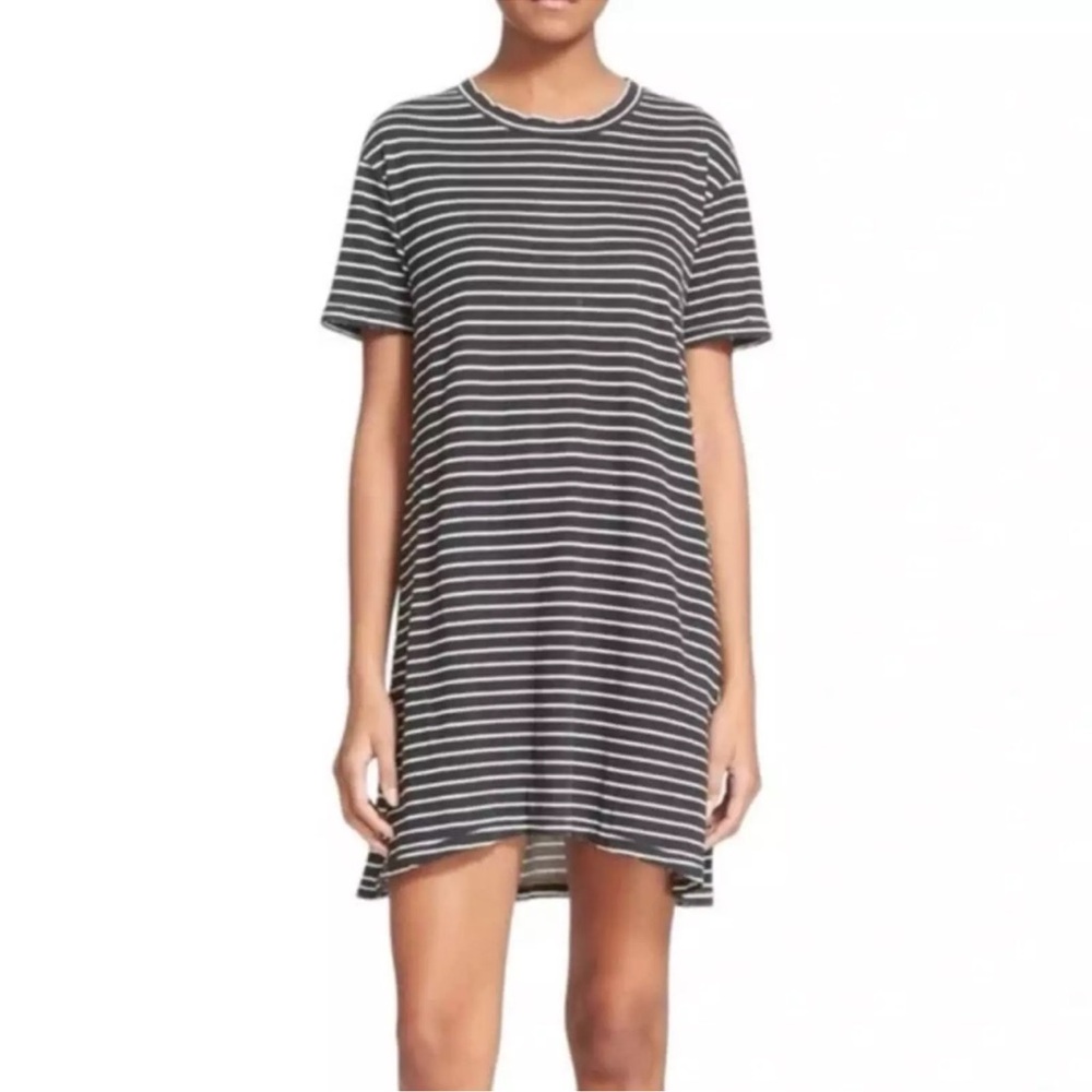CURRENT ELLIOTT The Knit Tee Dress in Reverse Oakland Stripe‎ Sz. 3 or a Large